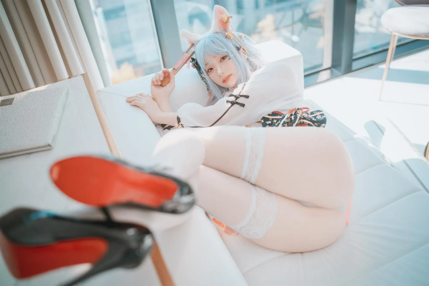 Bambi밤비 – NO.86 [DJAWA] Le Chat Porte un Qípáo [87P]插图3
